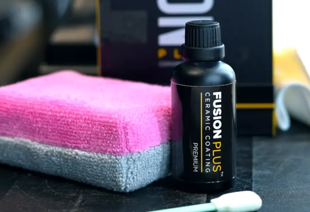 XPEL Fusion Plus ceramic coating bottle and applicators