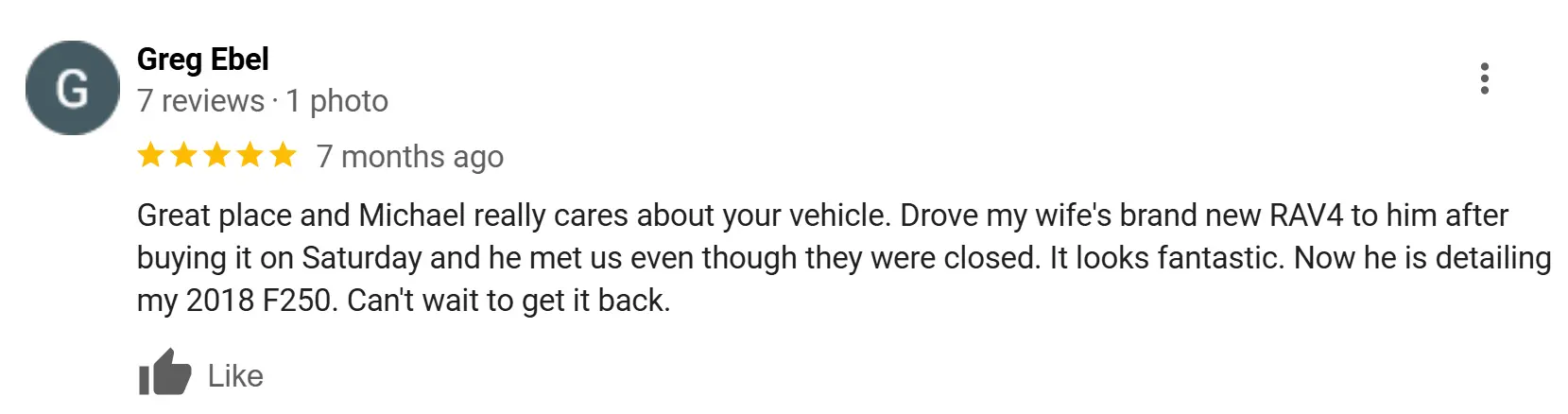 Customer review