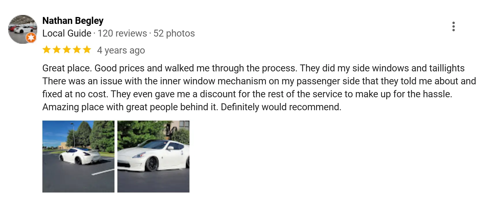 Customer review
