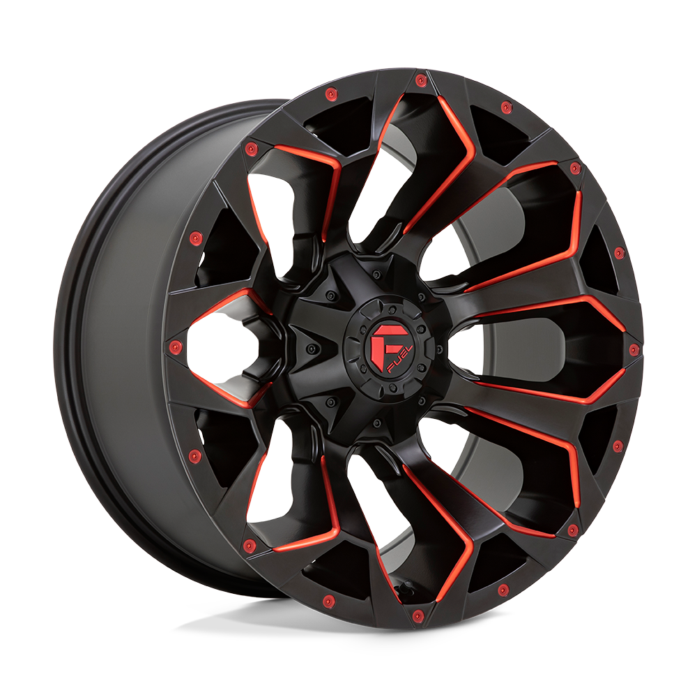 Matte Black Red Milled